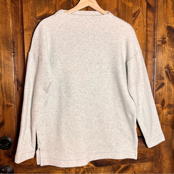 Haven Well Within Sweaters - Haven Well Within Comfort Fleece Funnel Neck Pullover Cottonblend Sweater Size M